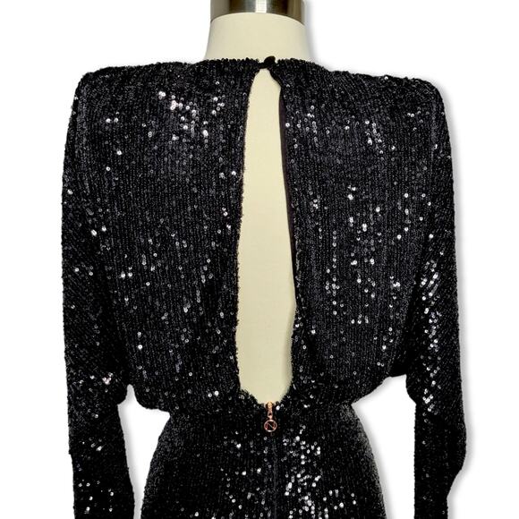 Nookie Veda Sequin Mini Dress in Black Size Small New With Tag NYE - Picture 8 of 13